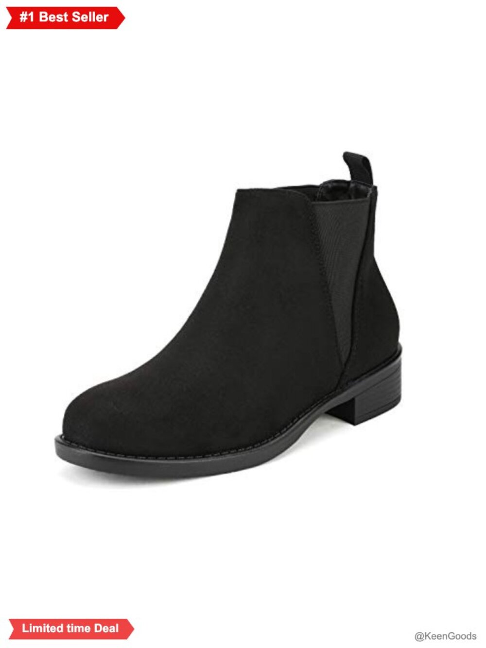 Women's Chelsea Ankle Boots Stacked Heel Faux Suede Comfort